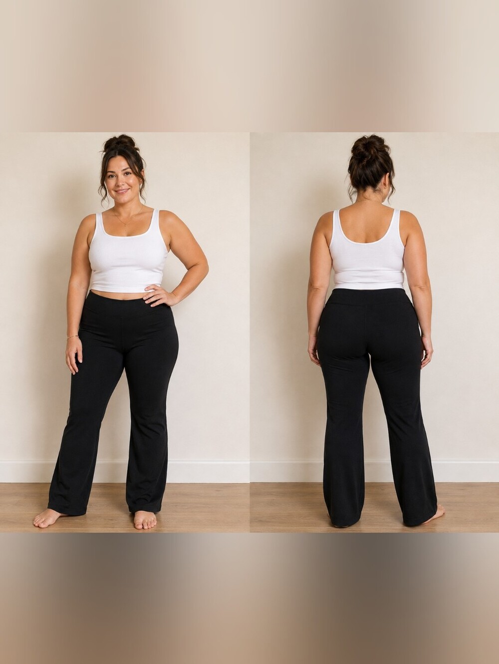 PACT Black Flare Yoga Pants